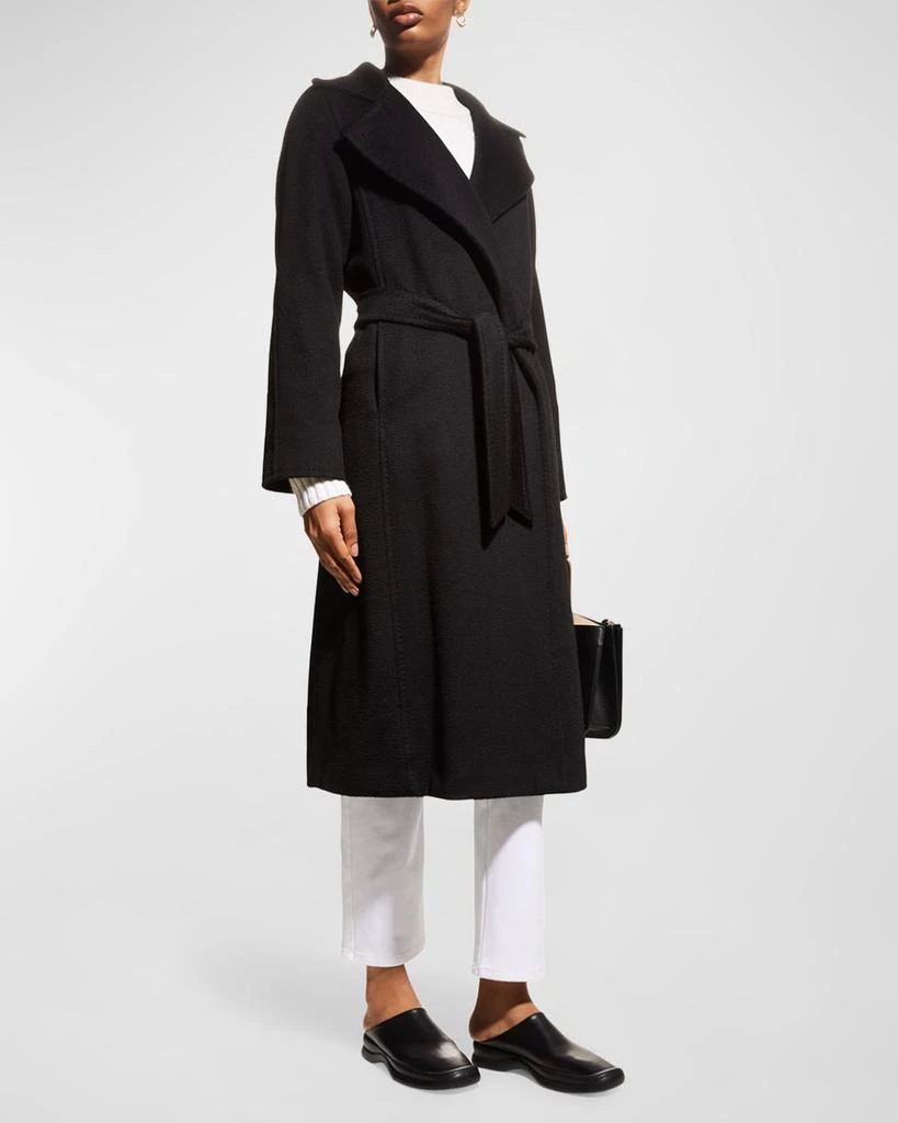 Max Mara Manuela Belted Camel Hair Coat, Black 2
