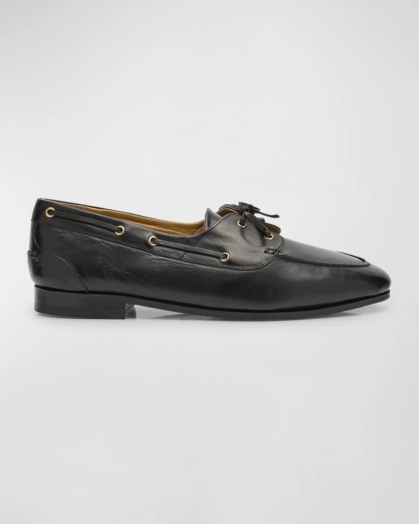 Bally Men's Pathy Leather Boat Shoes 1