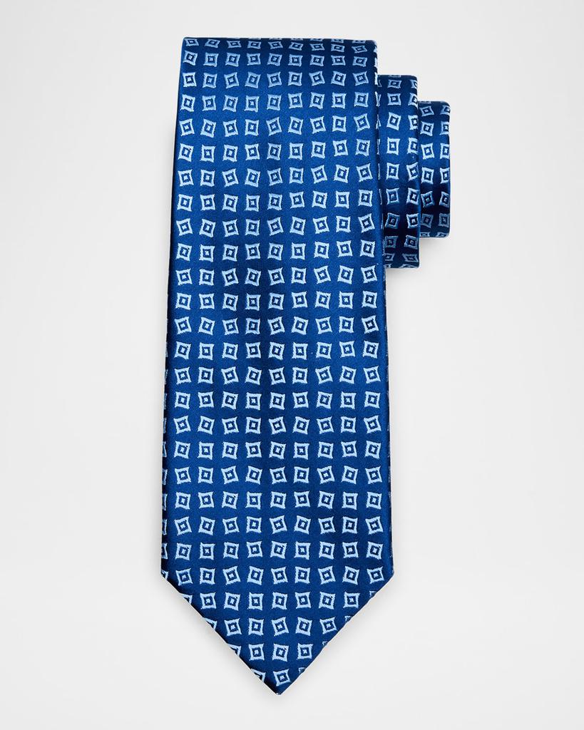 Charvet Men's Geometric Square Silk Tie