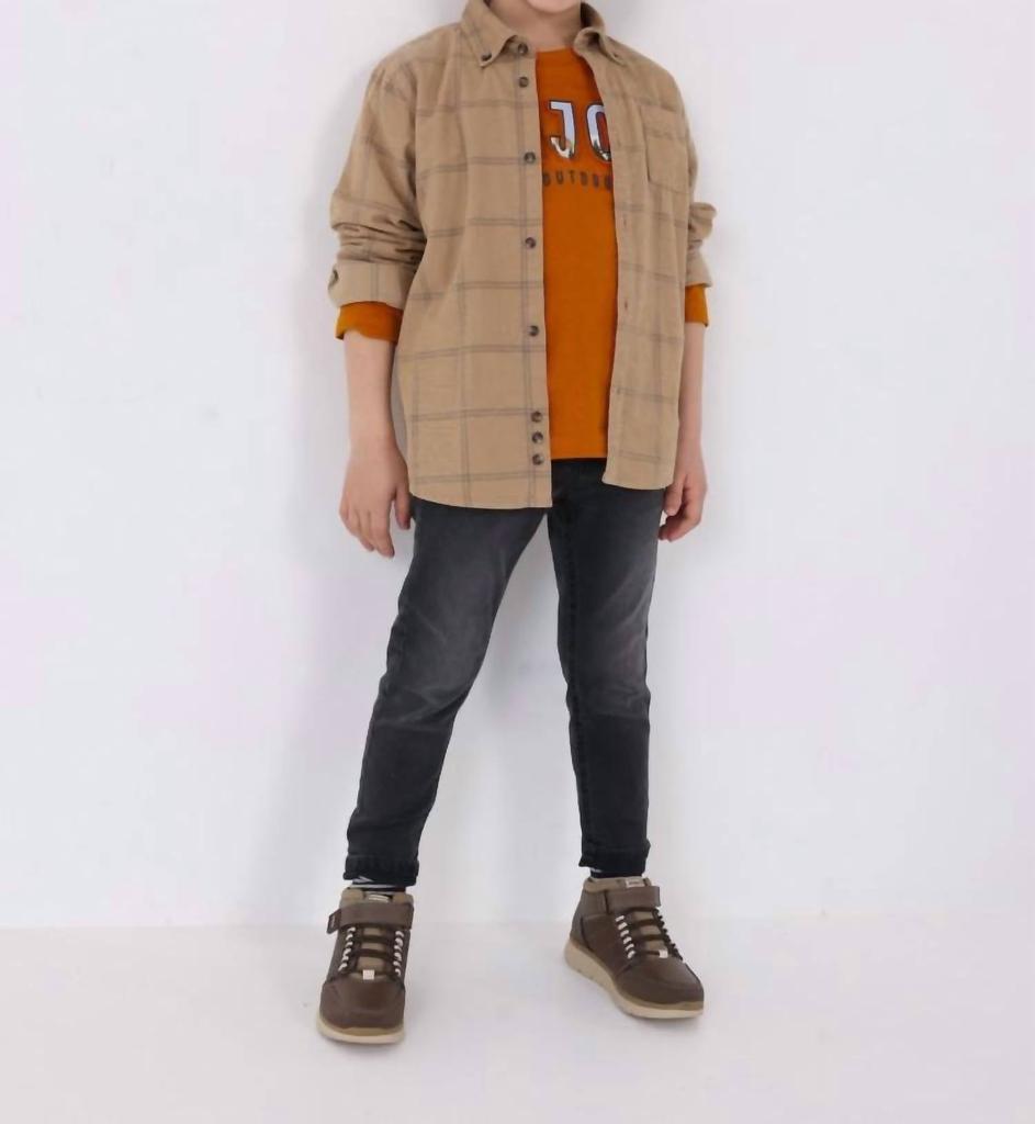 MAYORAL Boy's Corduroy Overshirt In Tan