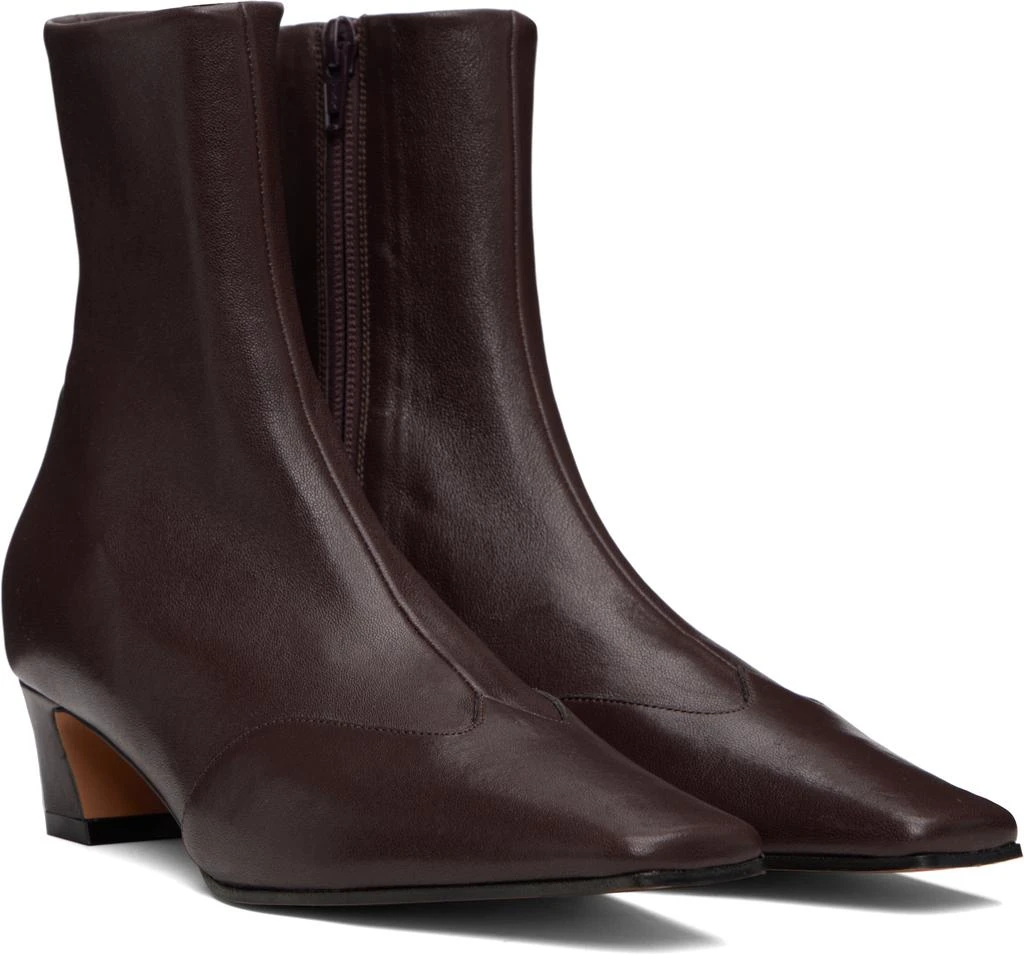 Khaite Brown Nevada Stretch Low Boots 4