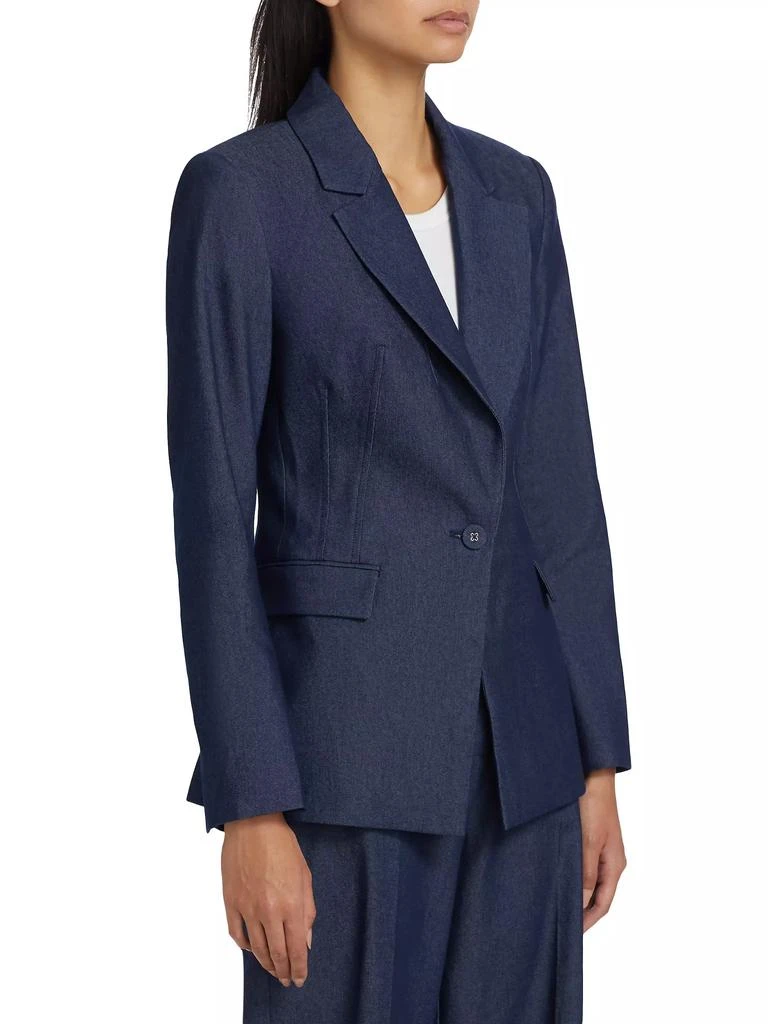If Only Studio Stretch-Denim Single-Breasted Blazer 4
