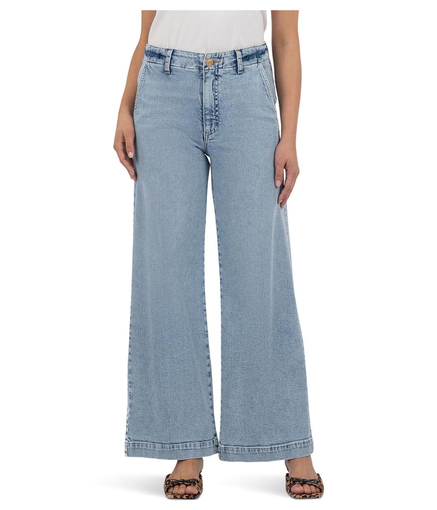 KUT from the Kloth Jean High Rise Wide Leg With Trouser Pocket