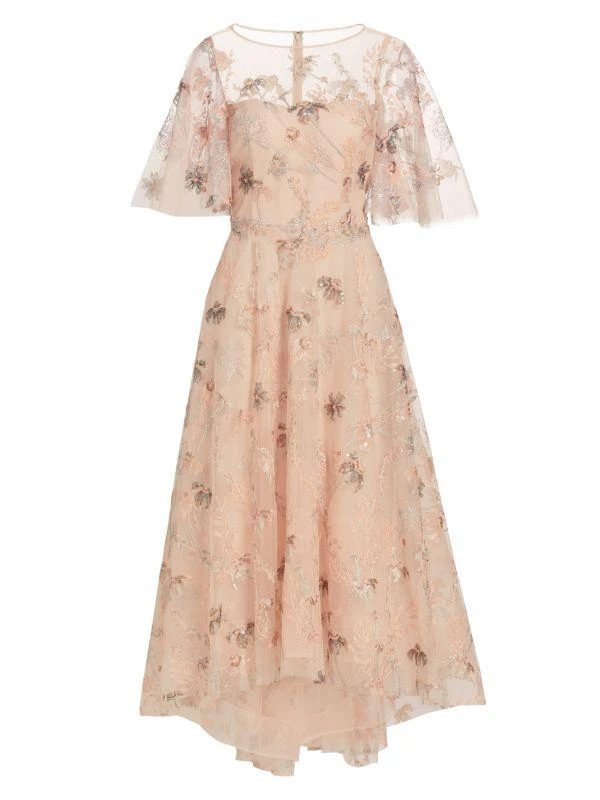 Teri Jon Sequin-Embellished High-Low Dress 6