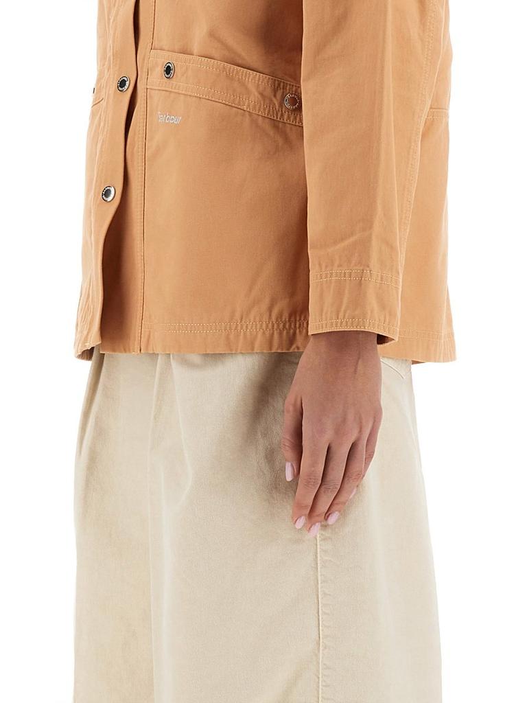【関税&送料込】Barbour Casual Jacket Sonnie BARBOUR Sonnie corduroy-trimmed cotton-canvas jacket | NET-A