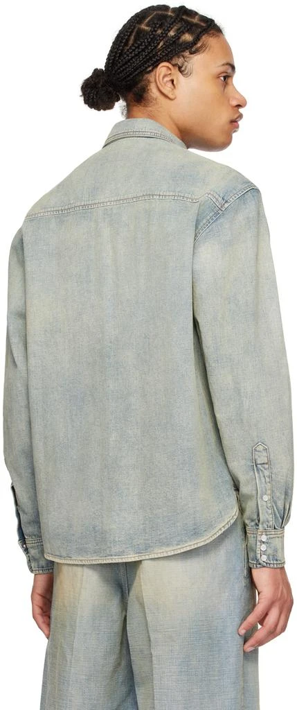 Kenzo Blue Kenzo Paris VERDY Edition Drawn Varsity Denim Shirt 3