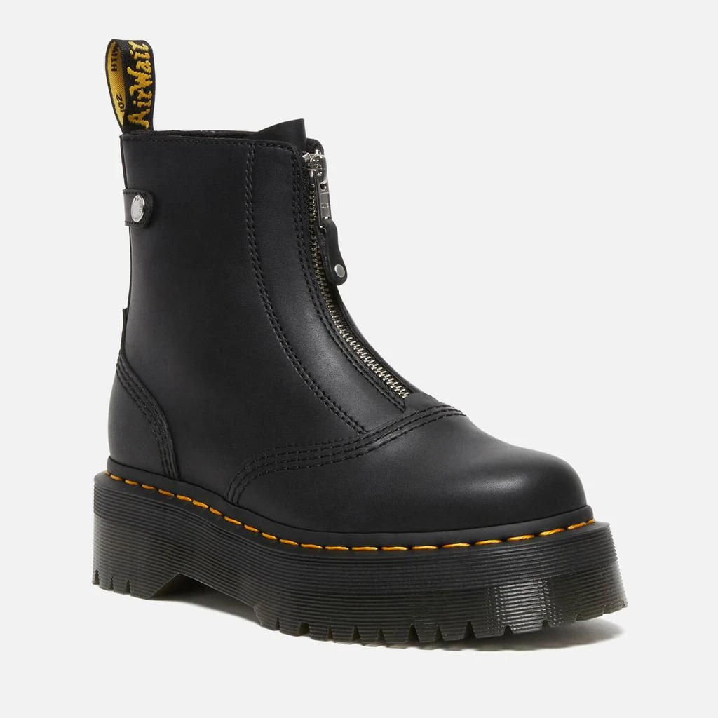 Dr. Martens Dr. Martens Jetta Zip Front Leather Boots 1