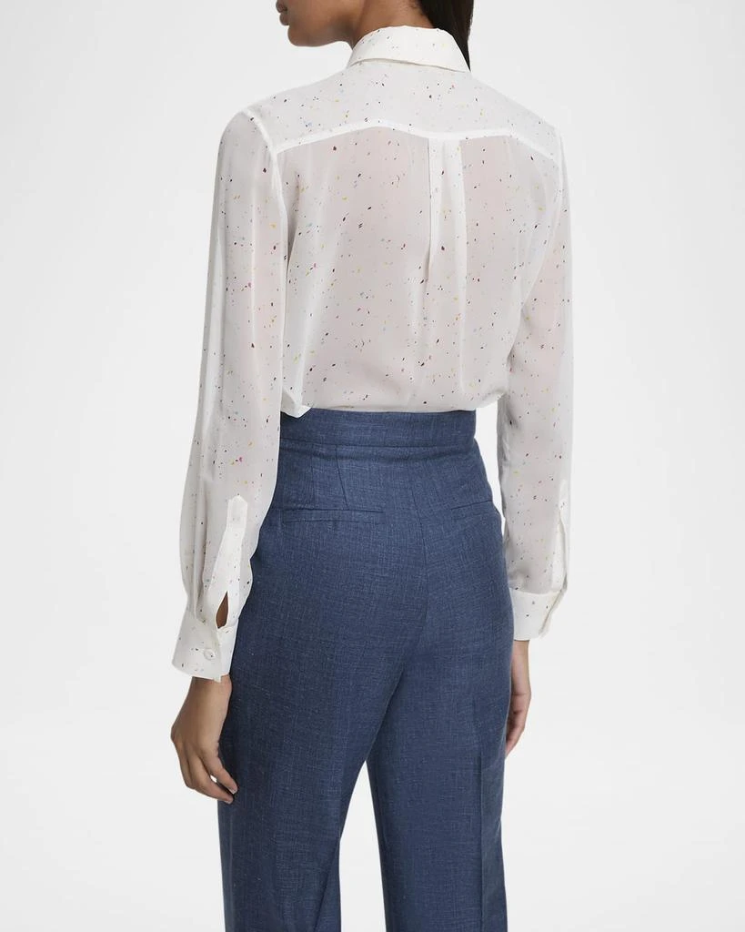 Gabriela Hearst Henri Speckled Silk Button-Down Blouse 3