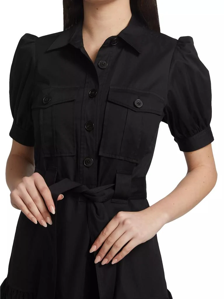 Derek Lam Buffy Poplin Utility Fit & Flare Midi-Dress 6
