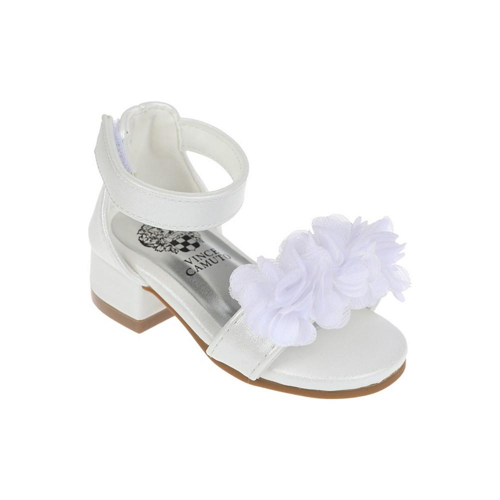 Vince Camuto Toddler Girl's Heel with Chiffon Flowers and Adhesive Closure Polyurethane Sandals