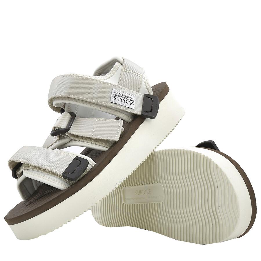 Suicoke Ivory X Brown Kisee-Po Sandals