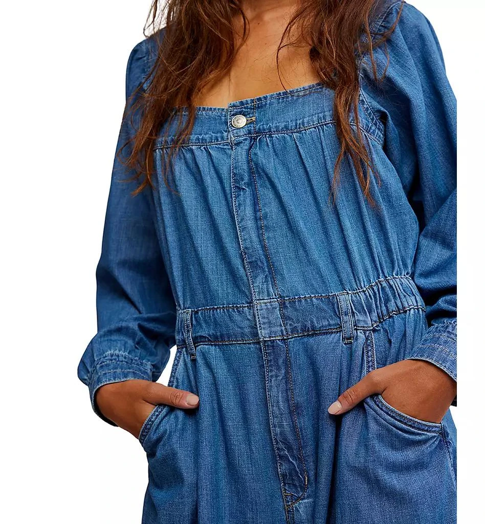 Free People Women's Clara Denim Jumpsuit 3
