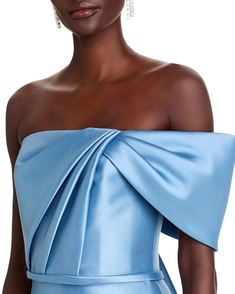 Amsale Bow Shoulder Midi Dress 6