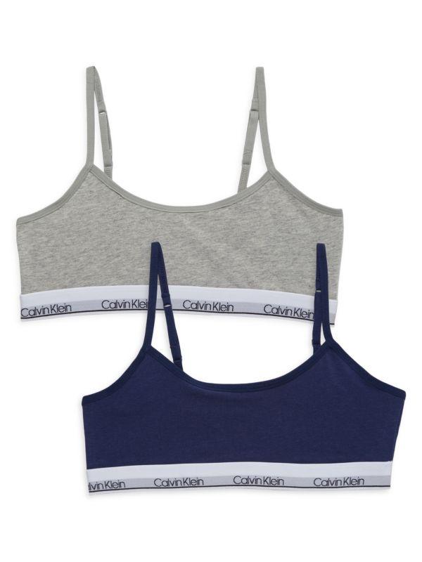 Calvin Klein ​Girl’s 2-Pack Stretch Cotton Logo Bras