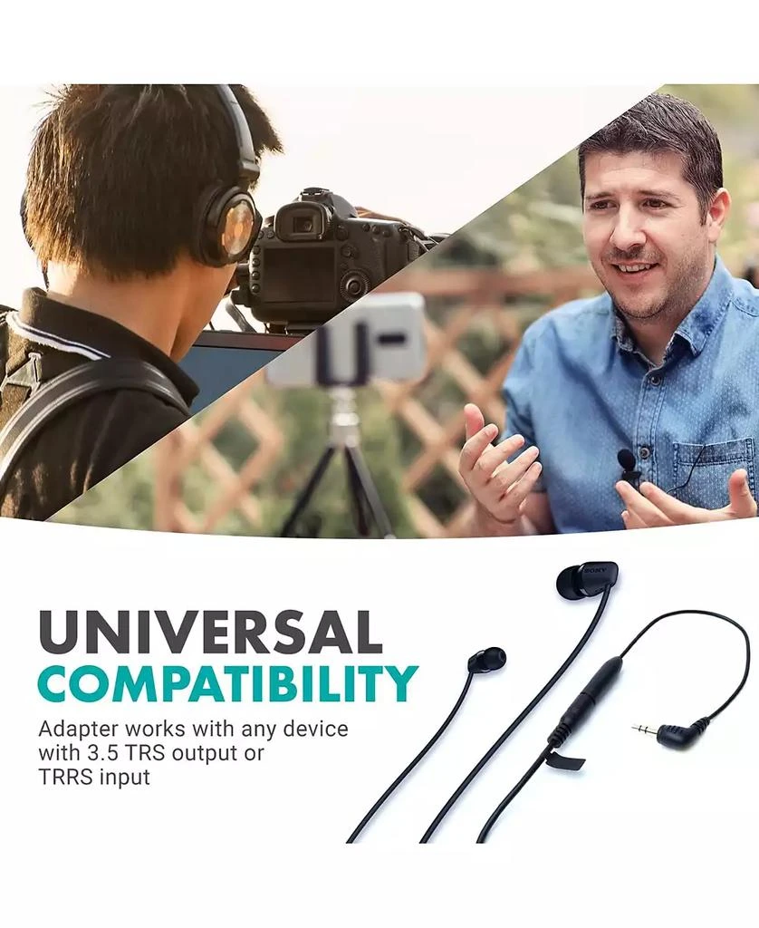 Movo MC4 TRRS to TRS Adapter - 3.5mm Microphone Adapter Cable 6