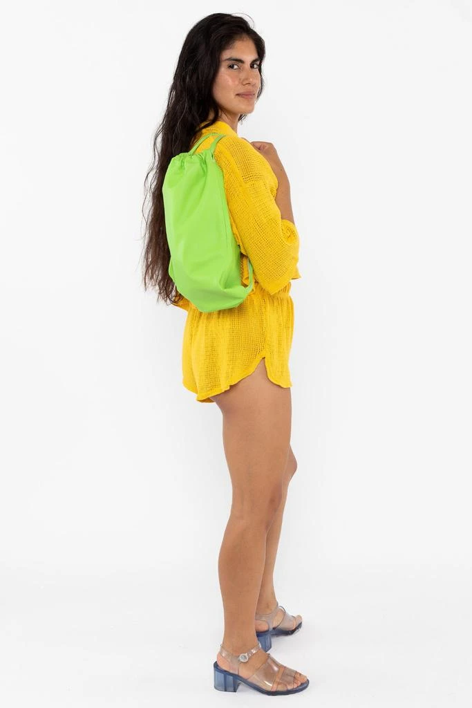 Los Angeles Apparel RLH3414 - Unisex Leather Drawstring Backpack 8