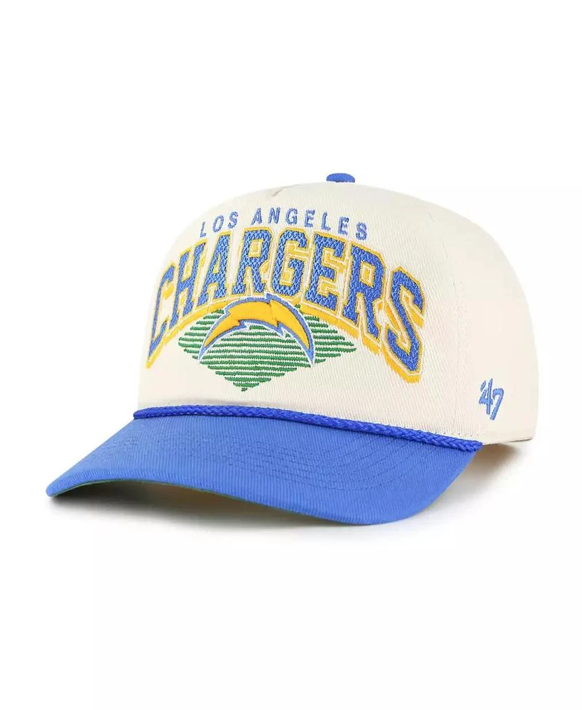 47 Brand Men's Cream Los Angeles Chargers Pomona Rope Adjustable Hitch Hat 1