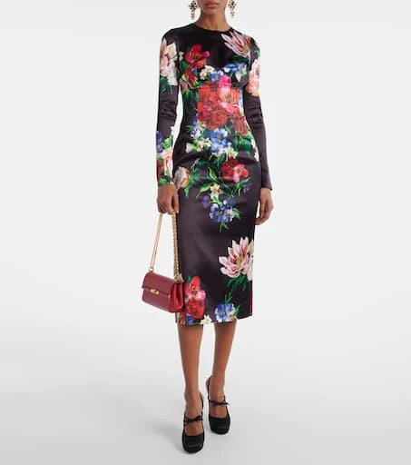 Dolce 
Gabbana Vally satin slingback platform pumps 3