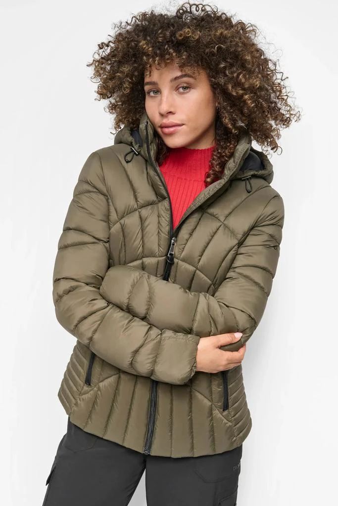 DKNY HOODED LIGHTWEIGHT PUFFER 1