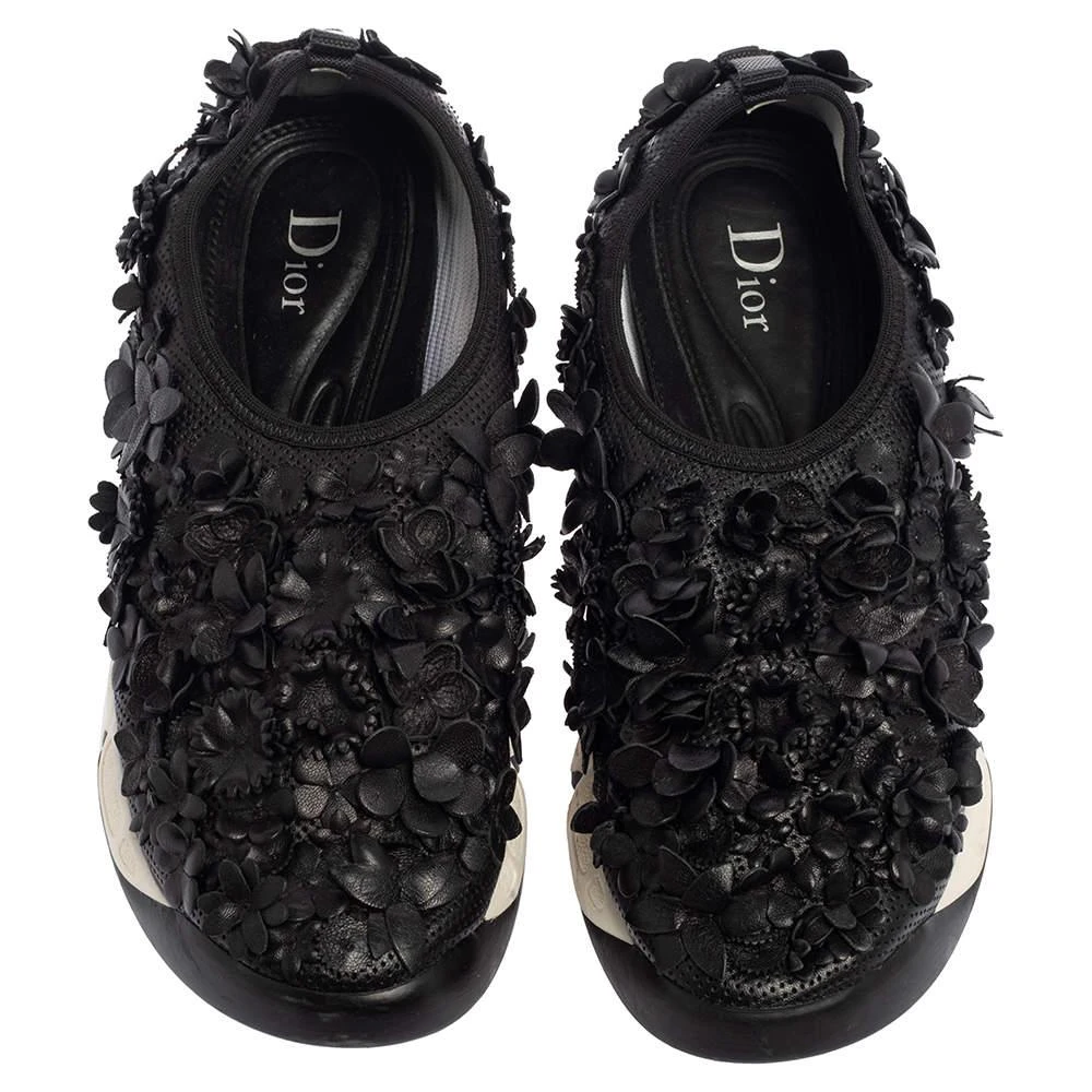 Dior Dior Leather Flower Embellished  Fusion  Sneakers Size 37.5 3