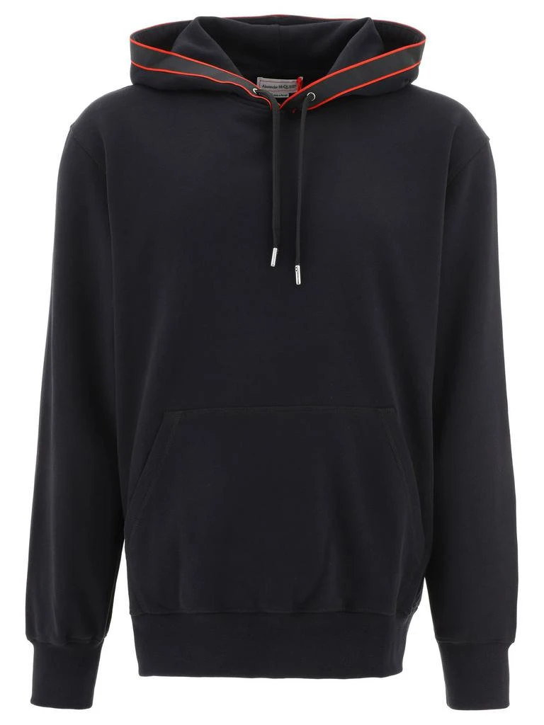 Alexander McQueen Alexander McQueen Logo Printed Drawstring Hoodie 1