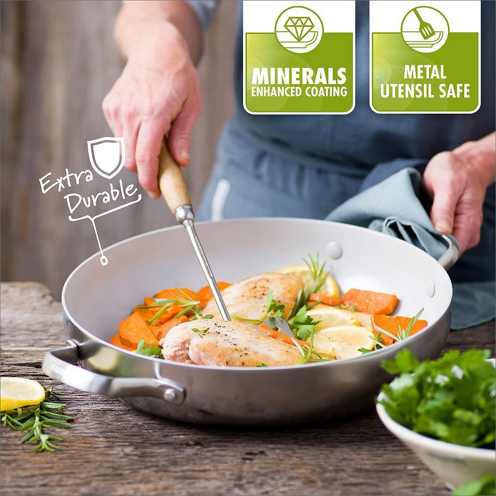 Greenpan Venice Pro 10" and 12" Fry Pan Set 9