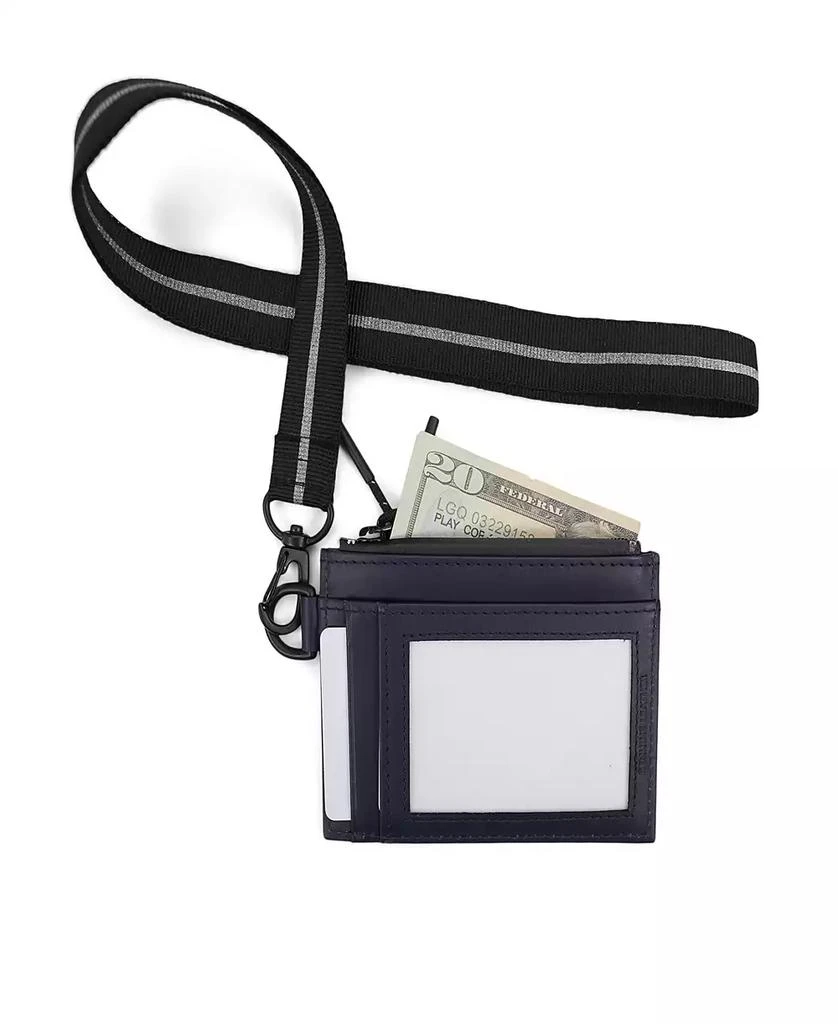 Kenneth Cole Men's Getaway Card Case Wallet with Removable Lanyard 4