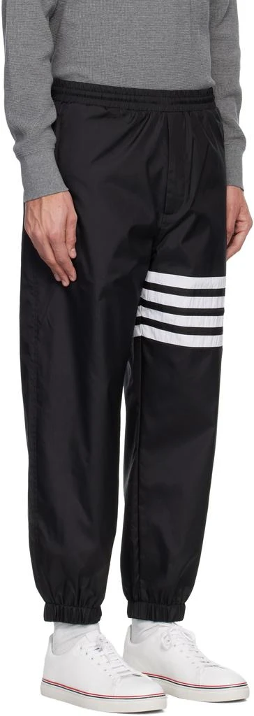 Thom Browne Black Shiny Ripstop 4-Bar Track Pants 2