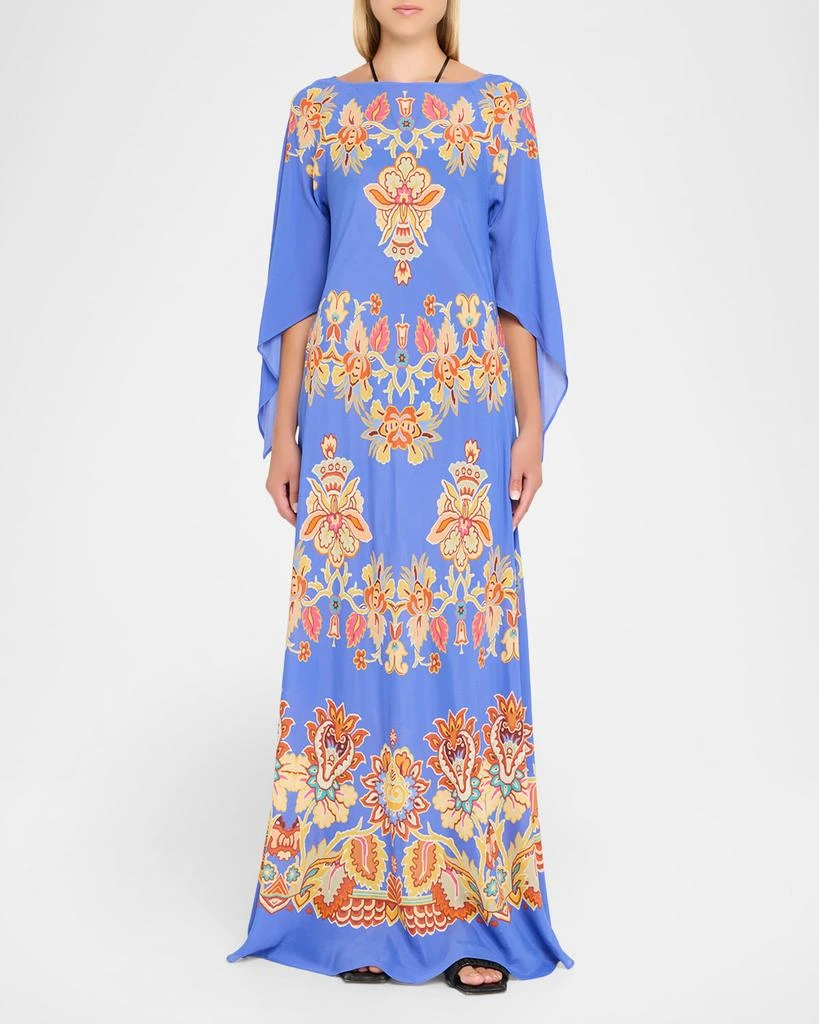 ETRO Floral Printed Boat-Neck Maxi Dress 2