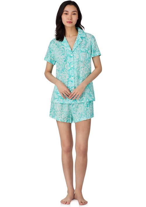 Ralph Lauren Ralph Lauren Short Sleeve Notch Collar Boxer Pajama Set