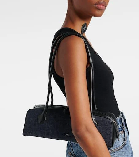 Alaïa Le Teckel Medium denim shoulder bag 2