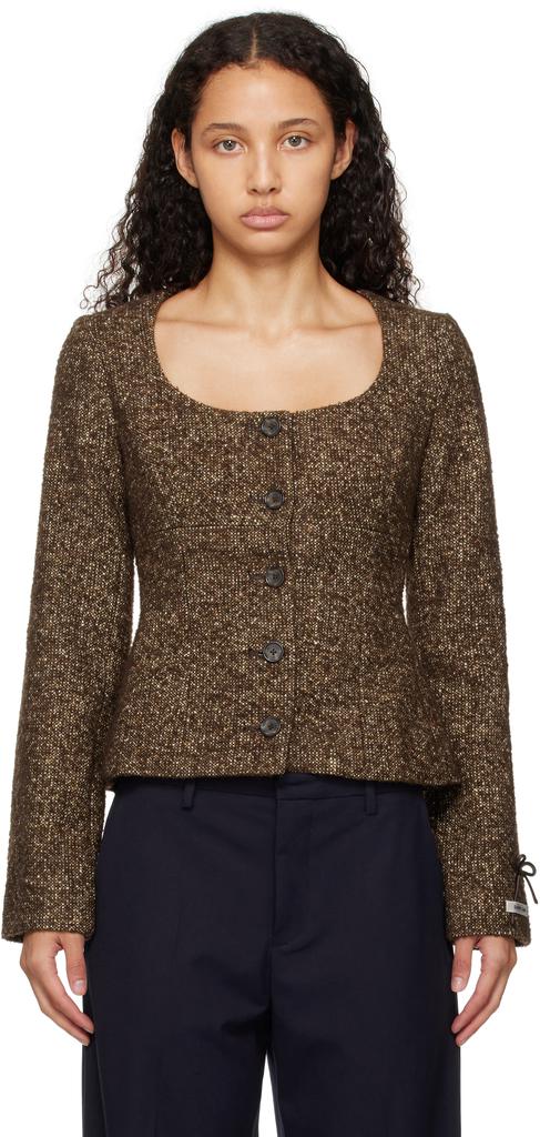 Sandy Liang Brown Grappa Jacket