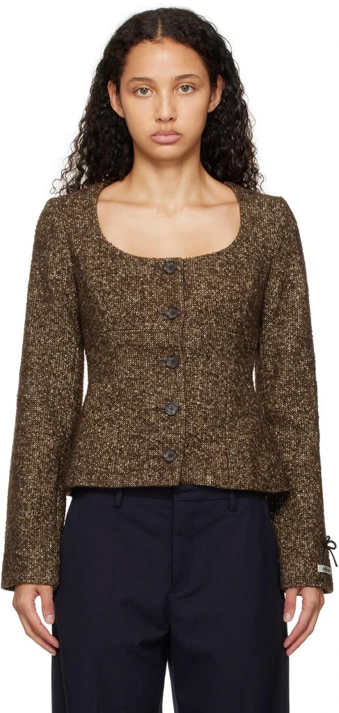 Sandy Liang Brown Grappa Jacket 1