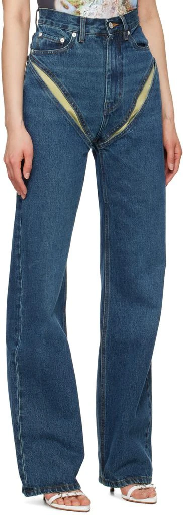 Y/Project Blue Cut Out Jeans 2