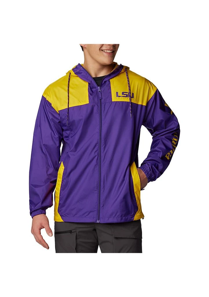 Columbia NCAA LSU Tigers Flash Challenger Omni-Shade Full-Zip Windbreaker Hoodie Jacket 2