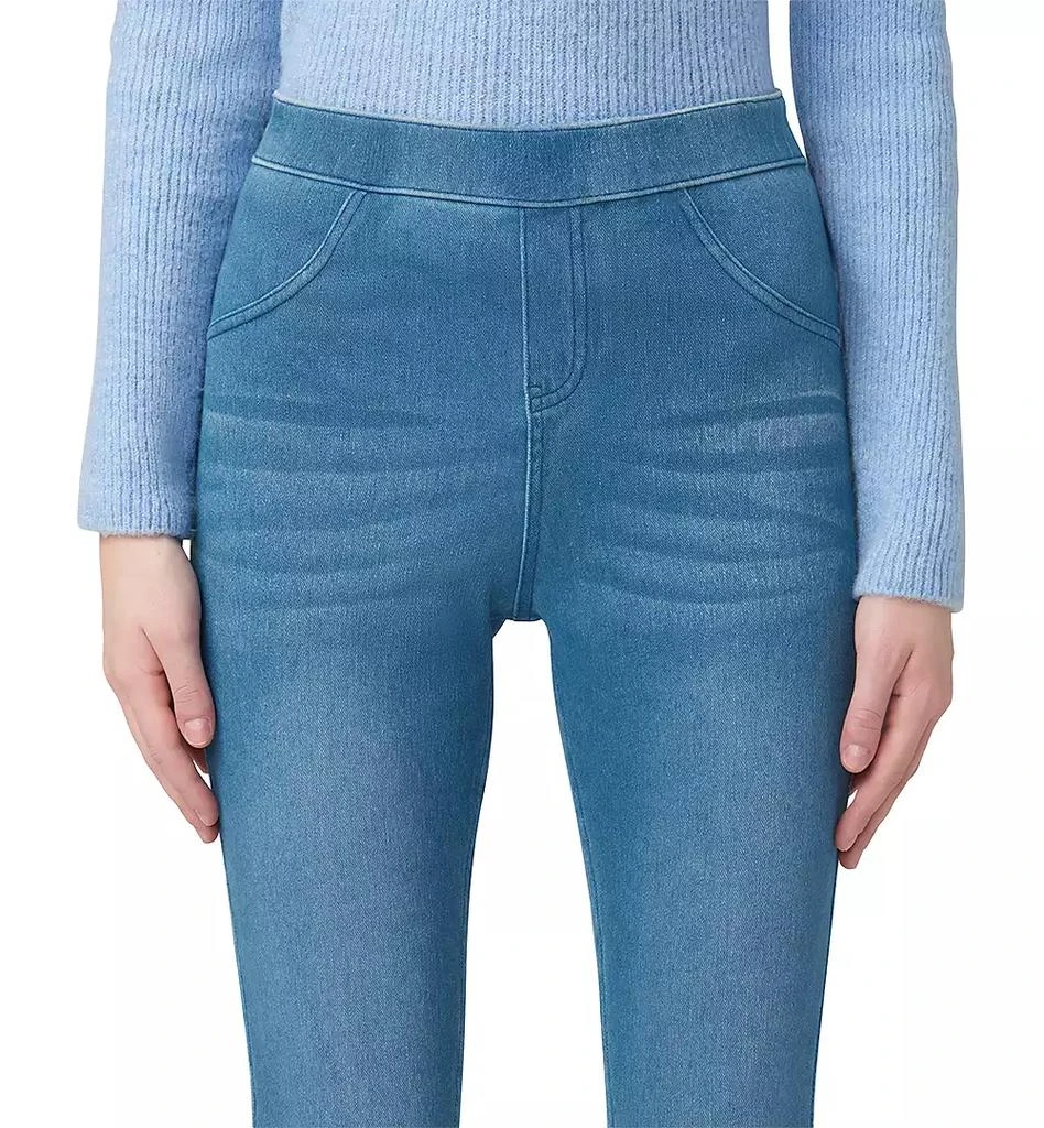 Hue Women's Mid-Rise Pull-On Denim Capri Leggings 6