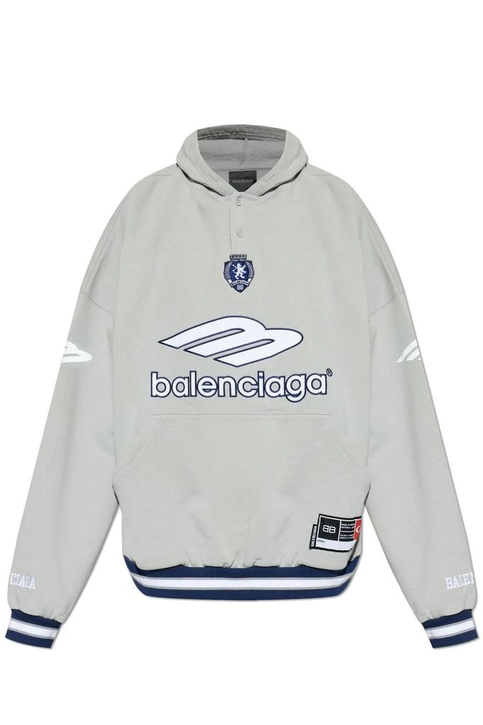 Balenciaga Balenciaga Logo-Detailed Polo Hoodie 1