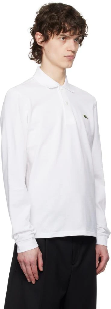 Lacoste White Classic Fit Long Sleeve Polo 2