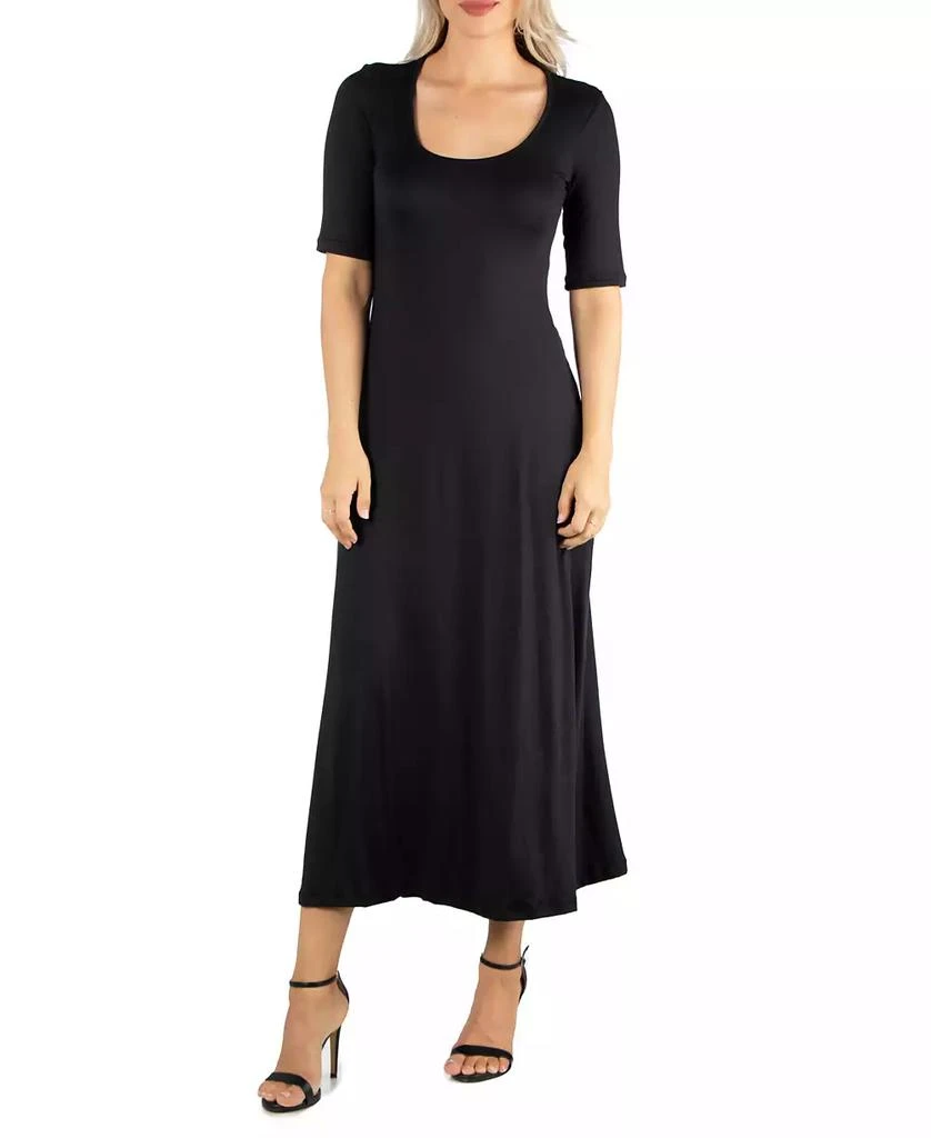 24seven Comfort Apparel Women's Casual Maxi Dress 1