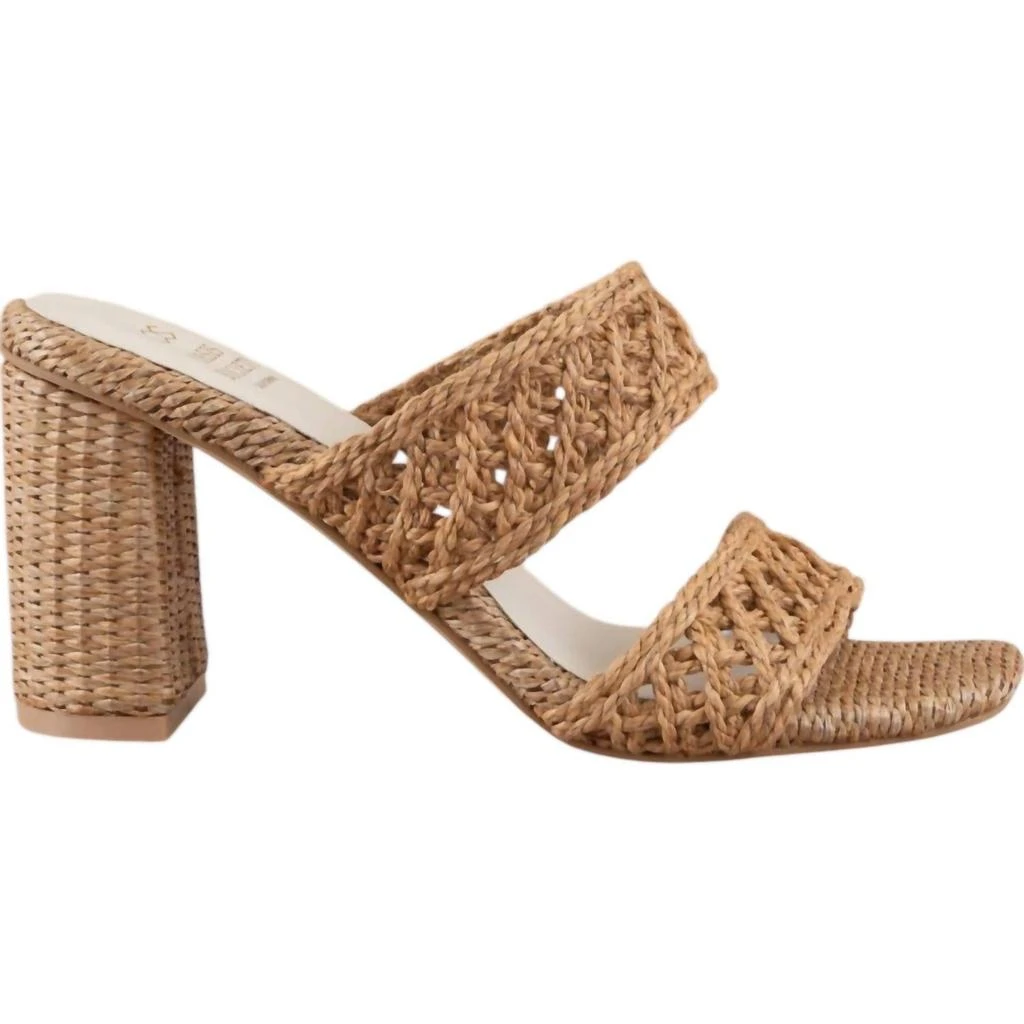 OASIS SOCIETY Women's Woven Double Band Heels In Brown 1