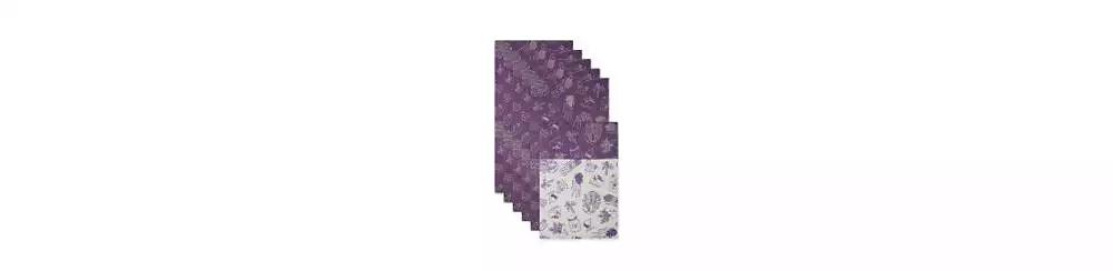Design Imports Fridge Liner Collection Non-Adhesive, Cut to Fit, 12x24", Eggplant Market, 6 Piece