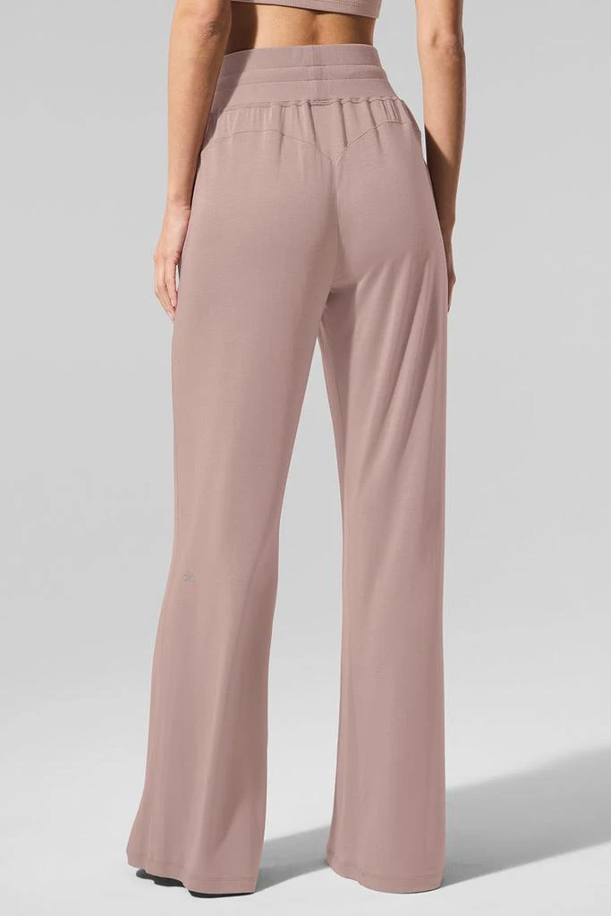 Alo Semi-Sheer Delicate Lounge Flare Pant - Taupe 3