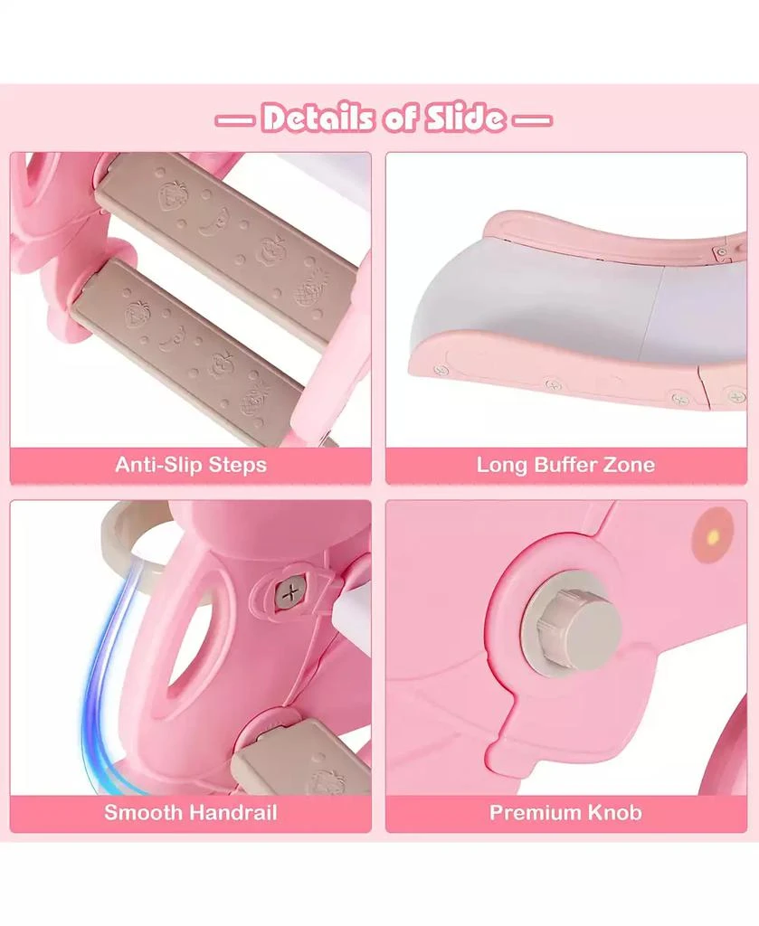 Costway 4 in 1 Foldable Baby Slide Toddler Climber Slide PlaySet w/ Ball 5