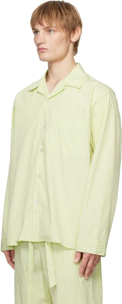 Tekla SSENSE Exclusive Green AURALEE Edition Cotton Poplin Pyjama Shirt 4