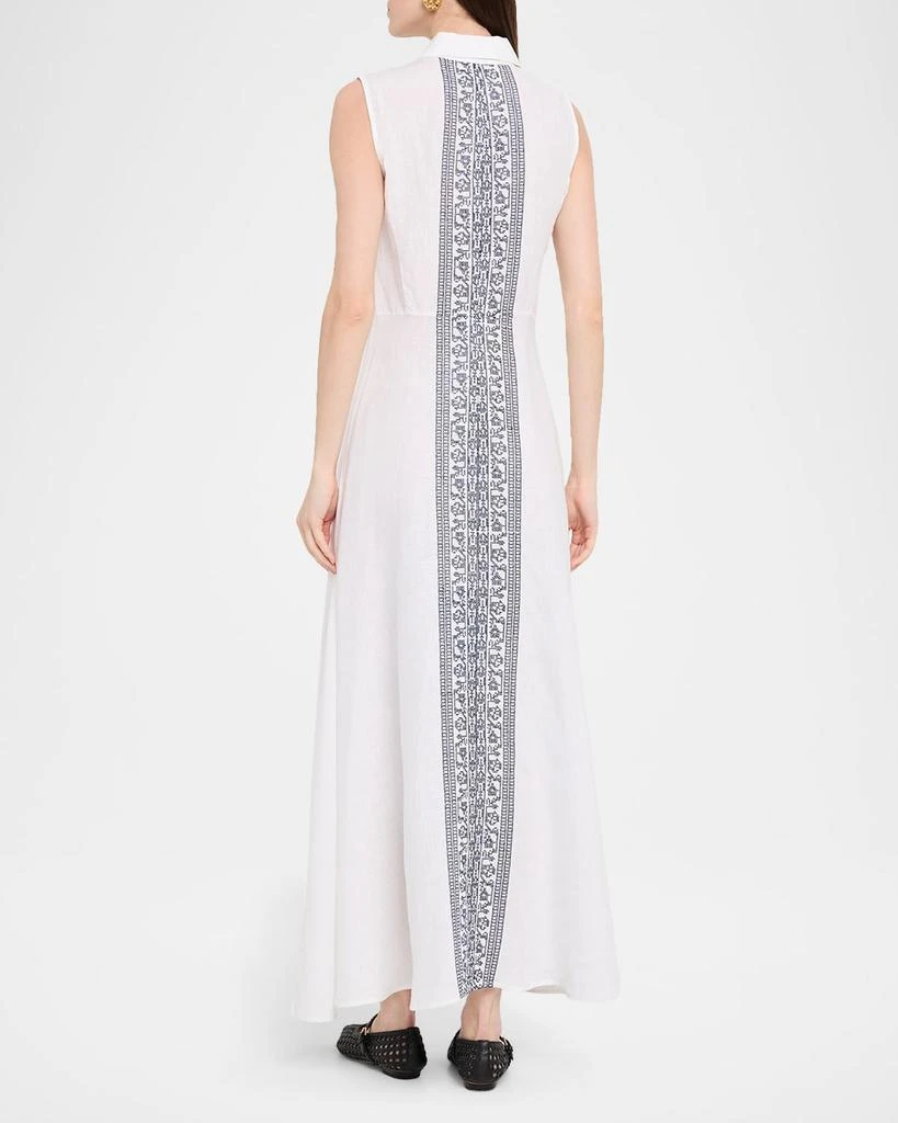 Evi Grintela Carine Sleeveless Embroidered Maxi Shirtdress 3