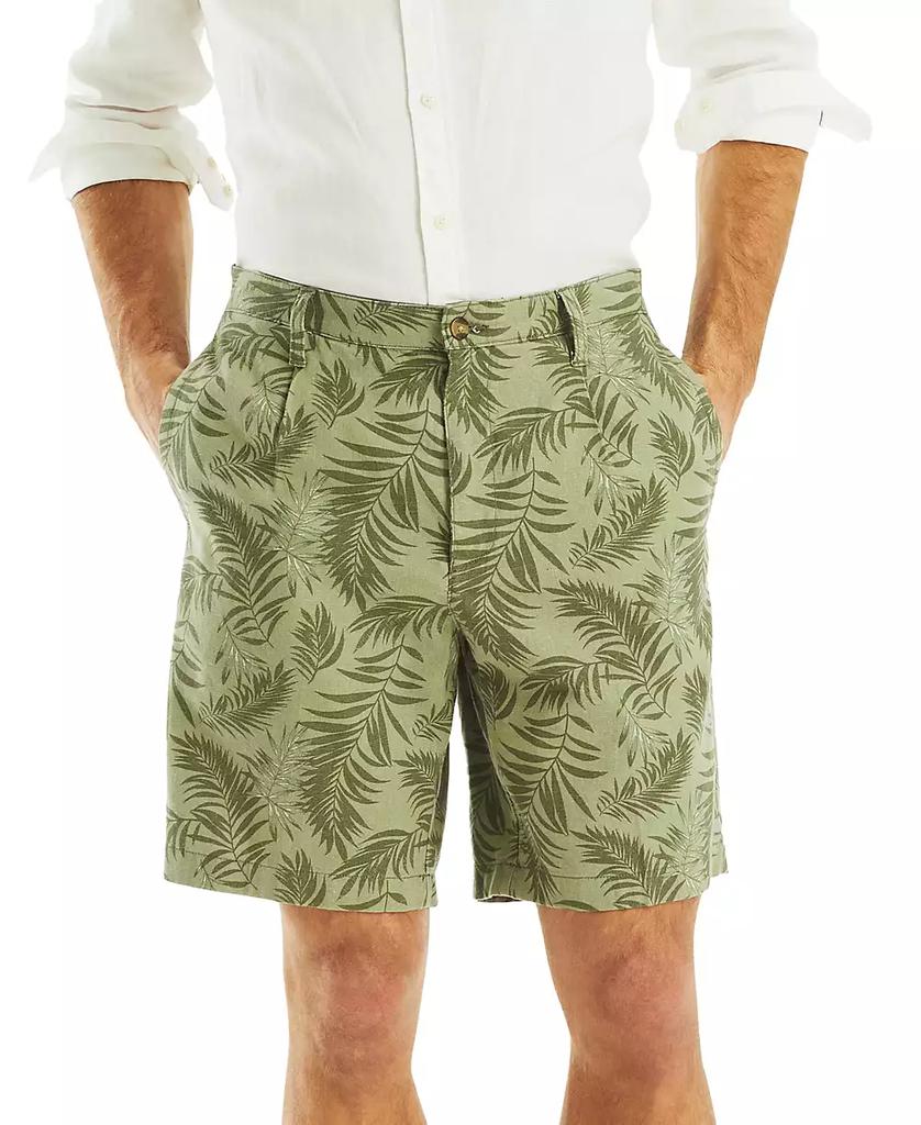 Nautica Men's Pleated Leaf Print 8-1/2" Shorts