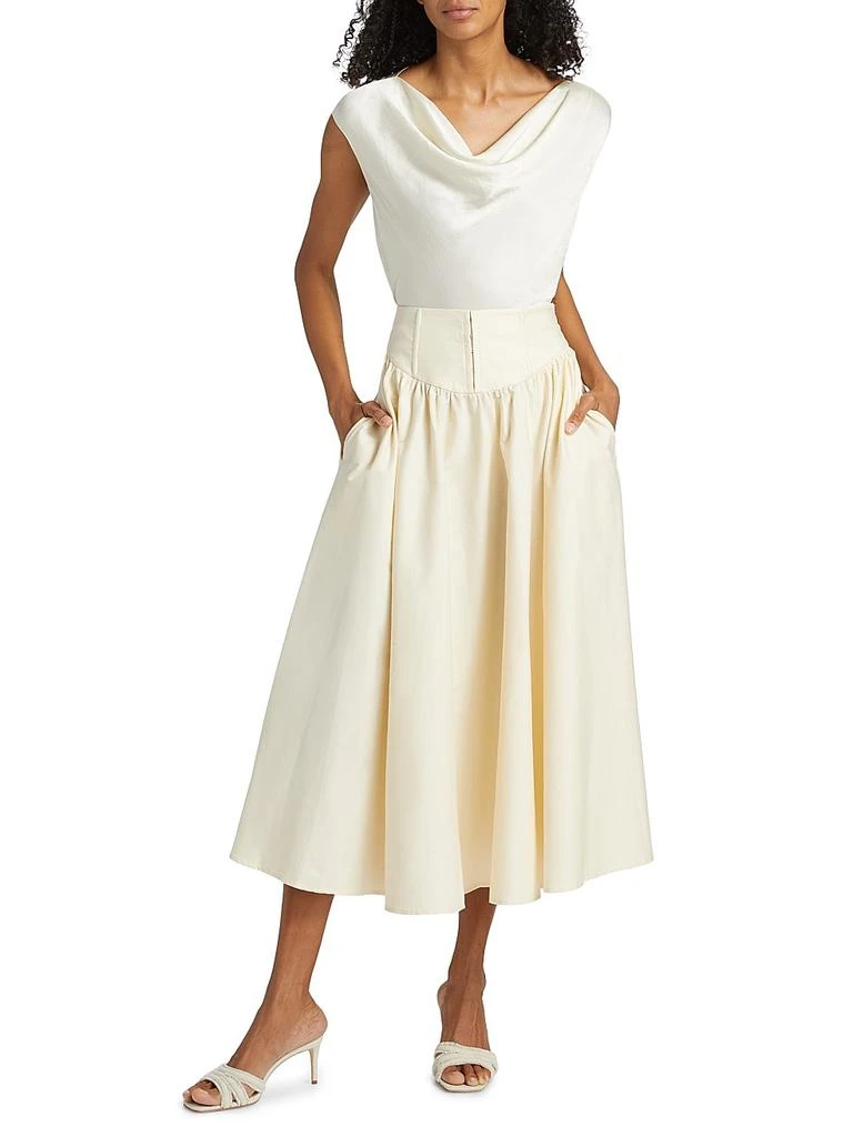 Reformation Polina Cotton Poplin Skirt 2