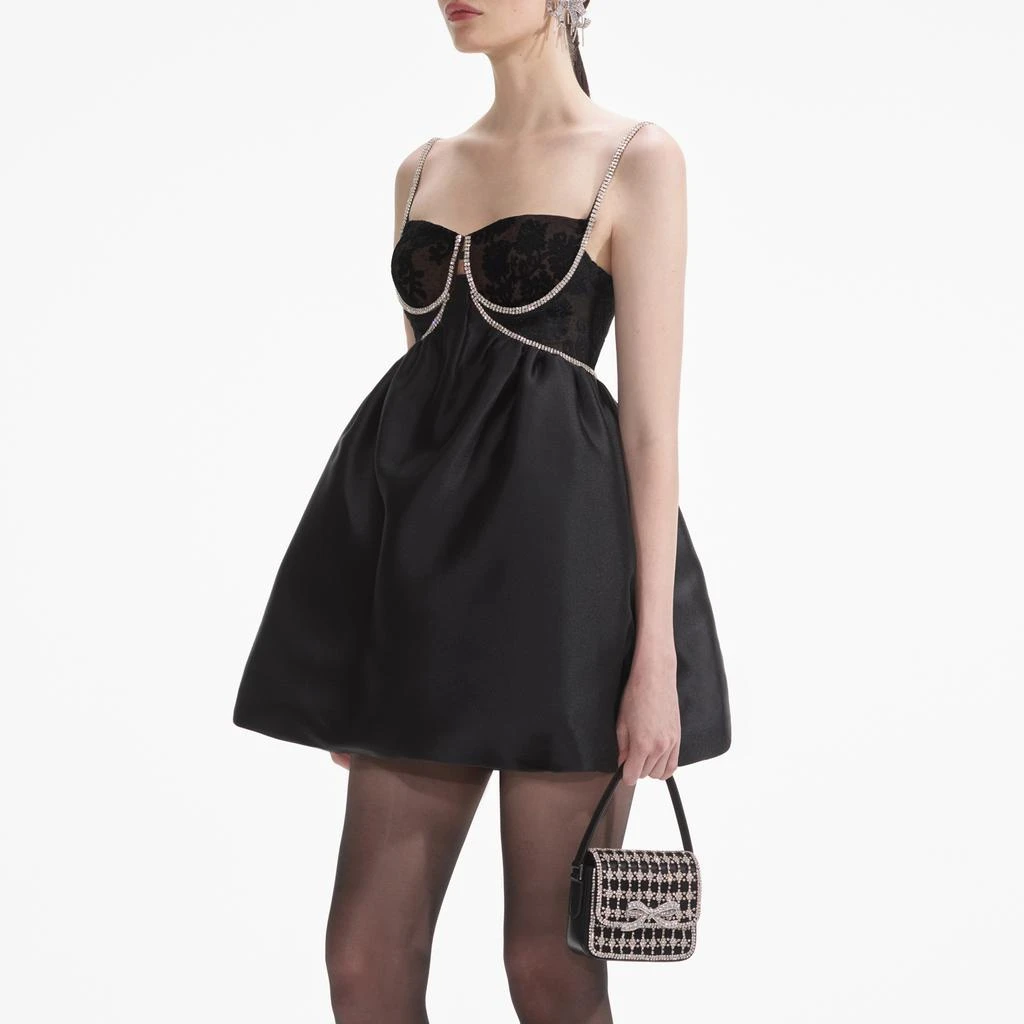Self Portrait Taffetta Diamante Mini Dress 3