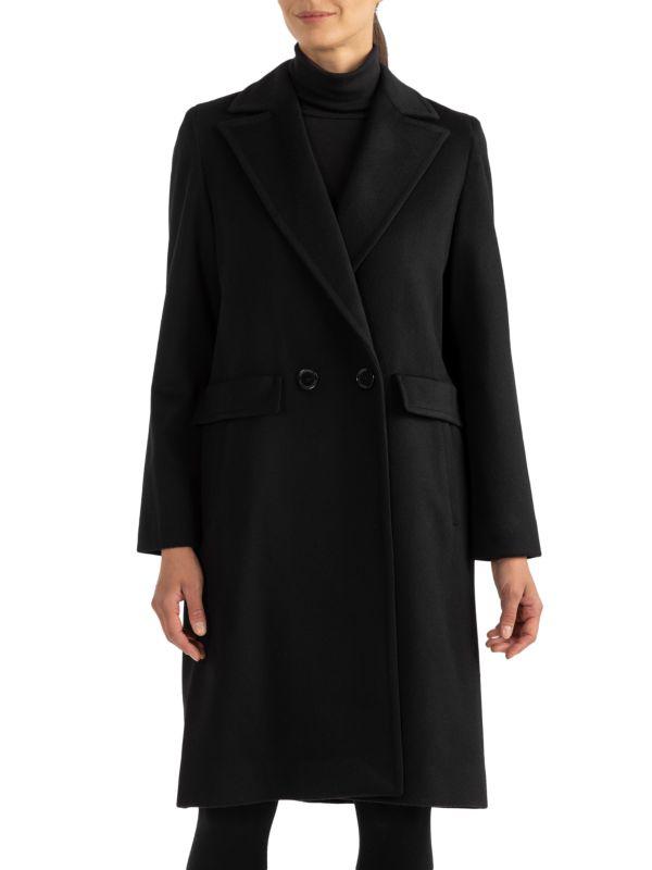 Sofia Cashmere Double Breasted Wool & Cashmere Coat