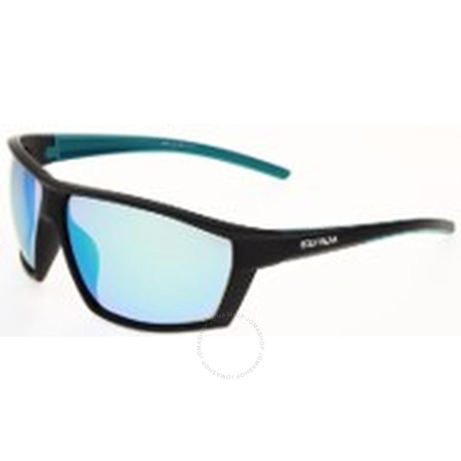 Body Glove BG 25 418 Polarized Blue Mirror Wrap Unisex Sunglasses 10270154.CGR BLKGRN
